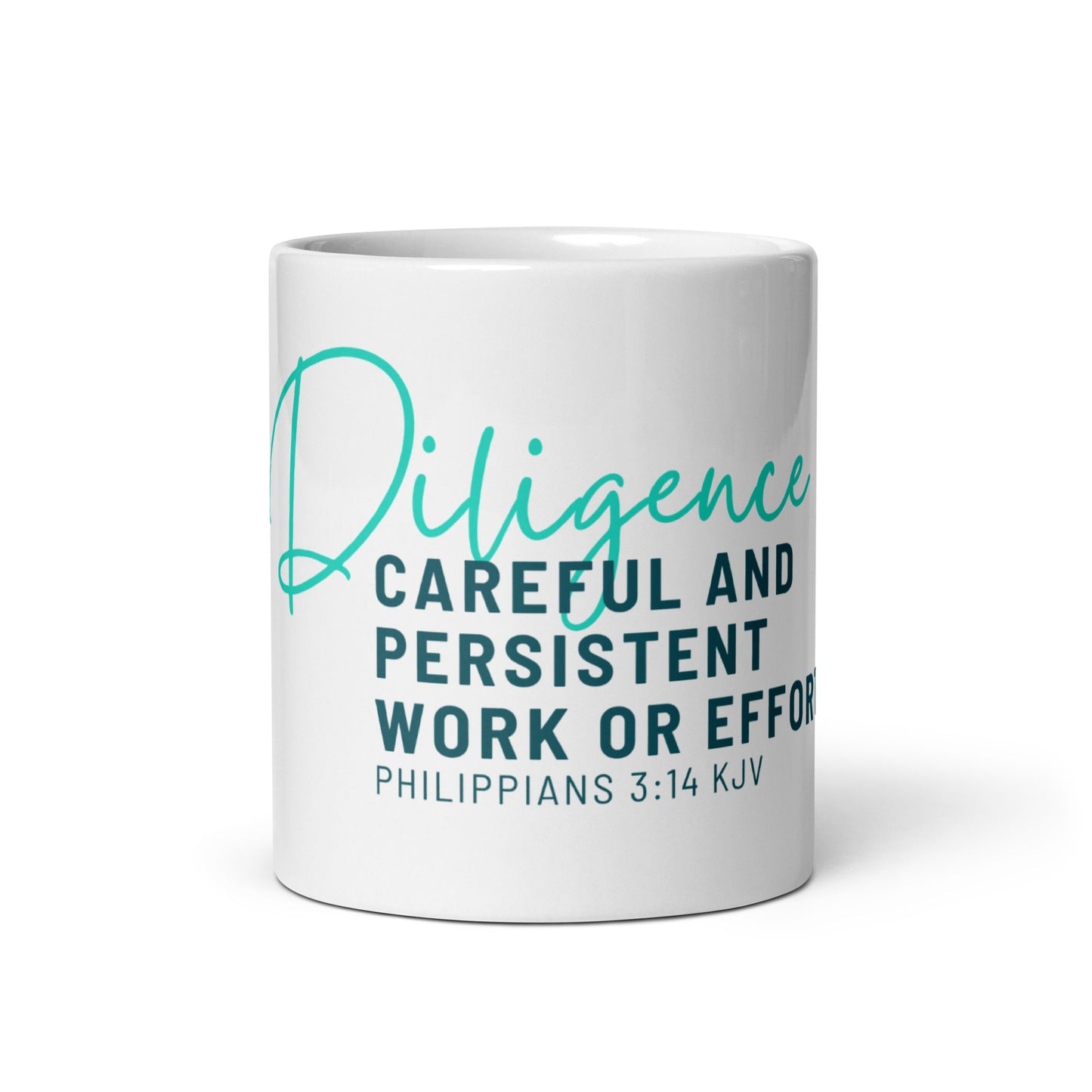 Diligence: White Glossy Mug